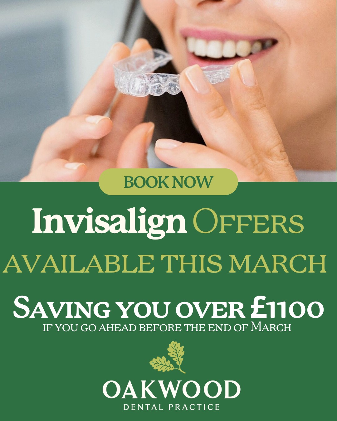 We are running an Invisalign offer this March!!
If you go ahead before the end of March, you will be able to access all of these offers:
✨Free Whitening
😁Free Retainers (set of three)
🦷Free Hygiene Appointment
👩⚕️Free Electric Toothbrush
🩻Free OPG (X-Ray)
‼️5% off of Invisalign treatment
#InvisalignOffer #invisalign® #discounts #savings