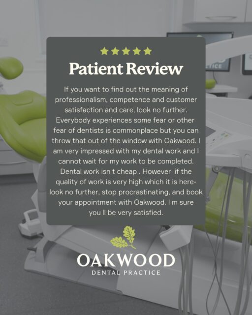 We love hearing feedback like this! ⭐️⭐️⭐️⭐️⭐️

Thank you to our wonderful patient for the kind words, we’re so glad you had a positive experience at Oakwood Dental Practice.

Your trust means everything to us. 🦷💬

#PatientReview #OakwoodDental #FiveStarService #HappyPatients #TrustedCare #GoogleReview