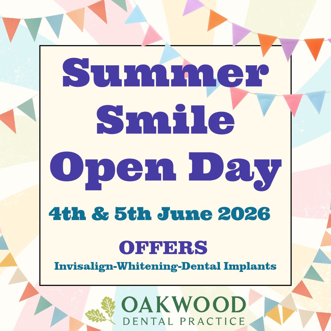 ✨ Join us for our Summer Smile Open Day on the 4th and 5th June ✨
We are offering exclusive offers for everyone (you don't need to be registered with us!)🦷
We’re offering special discounts on:
😁 Invisalign
✨ Teeth Whitening
🦷 Dental Implants
This is the perfect opportunity to meet our team, ask questions, and discover how we can help you achieve your dream smile.
📍 Oakwood Dental Practice, 61 Highstreet, Botley, S032 2ES
Book your place today by calling 01489797902 and take advantage of these amazing offers!
#SpecialOffer #opendayexclusive #Summer2026 #SummerSmileOpenDay