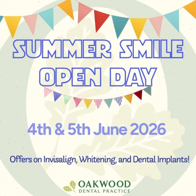 🦷 YOUR NEW SMILE STARTS HERE 🦷

Join us at the Oakwood Dental Practice Open Days on the 4th & 5th June 2026 for exclusive smile makeover offers! ✨

Enjoy special event discounts on:
✔ Invisalign
✔ Professional Teeth Whitening
✔ Dental Implants

Come and speak with our experienced team, explore your treatment options, and take the first step towards a more confident smile 😁

📅 4th & 5th June 2026
📍 Oakwood Dental Practice, Botley, SO30 2ES

Secure your place today!

#SmileMakeover #Invisalign #DentalImplants #TeethWhitening #OpenDay #OakwoodDental